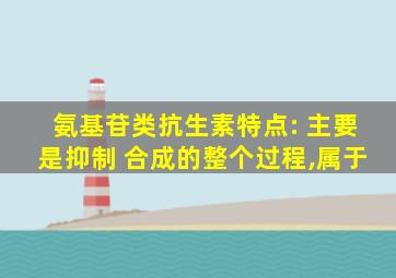 氨基苷类抗生素特点: 主要是抑制 合成的整个过程,属于